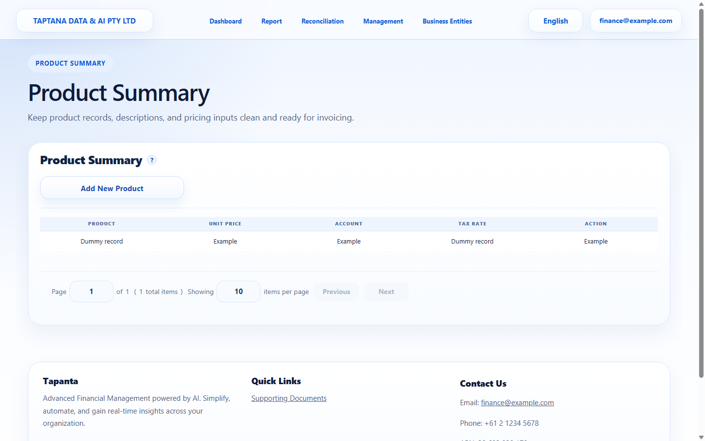 Open Product screenshot